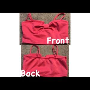 Pink “bow” crop top